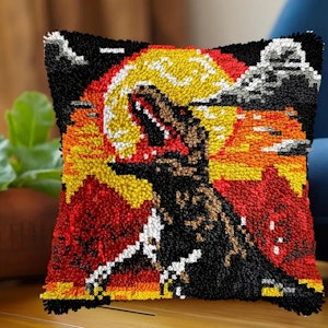 Knytepute T-rex ferdig montert bunn med bakstykke 43x43 cm