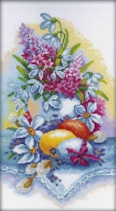 Broderi kit korssting påske motiv 20x36 cm
