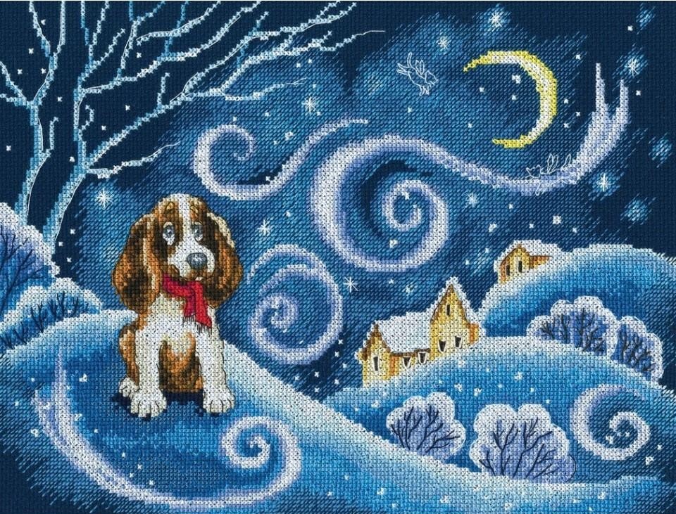 Broderi kit  snøstorm 31x23,50 cm