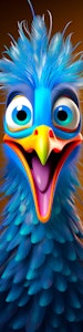 Lisensiert bilde ©Karen Landsmann crayzy bird 40x160 cm 69 farger