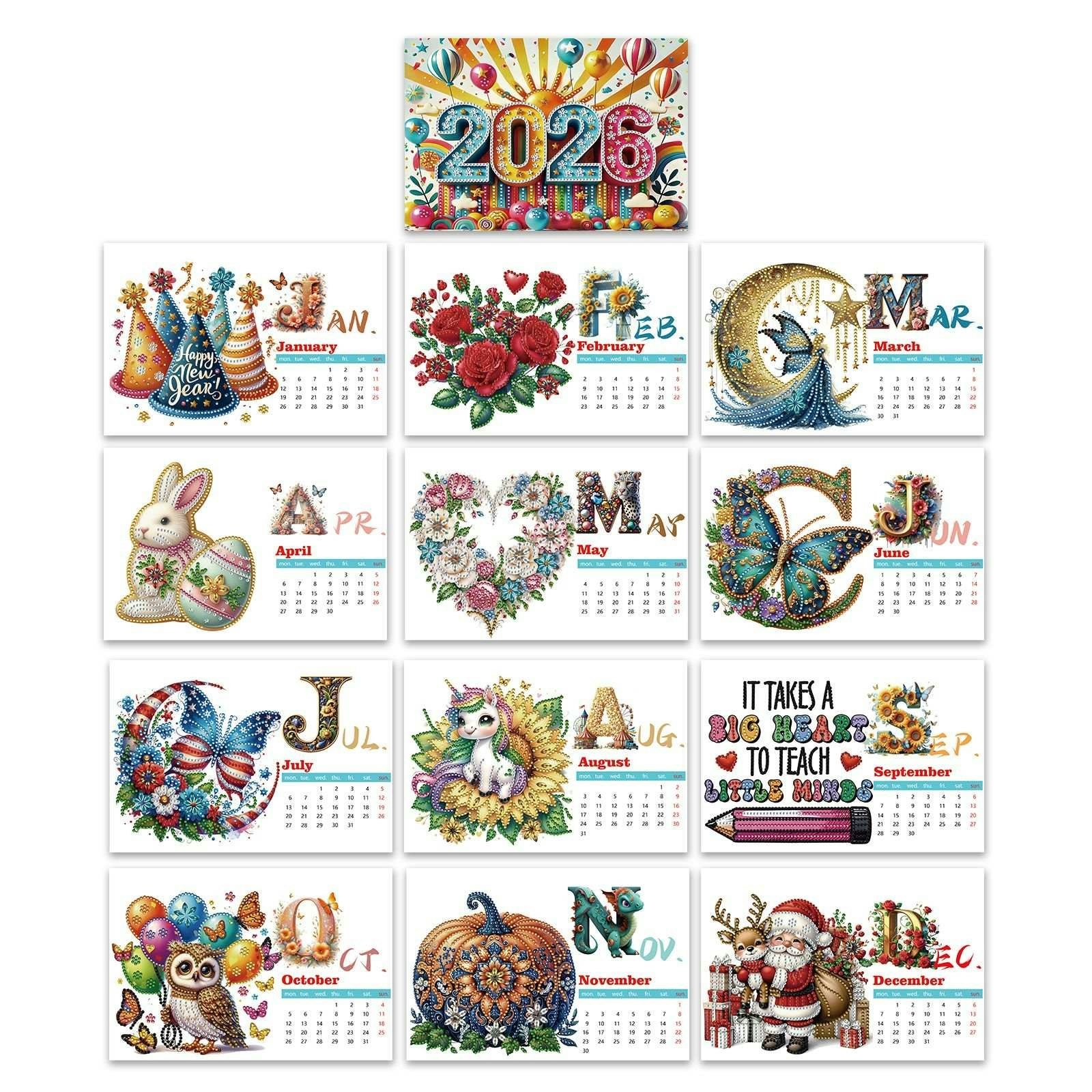 Kalender med hendelser 2026
