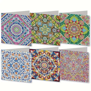 Kort med mandala mønster 6 i pakken