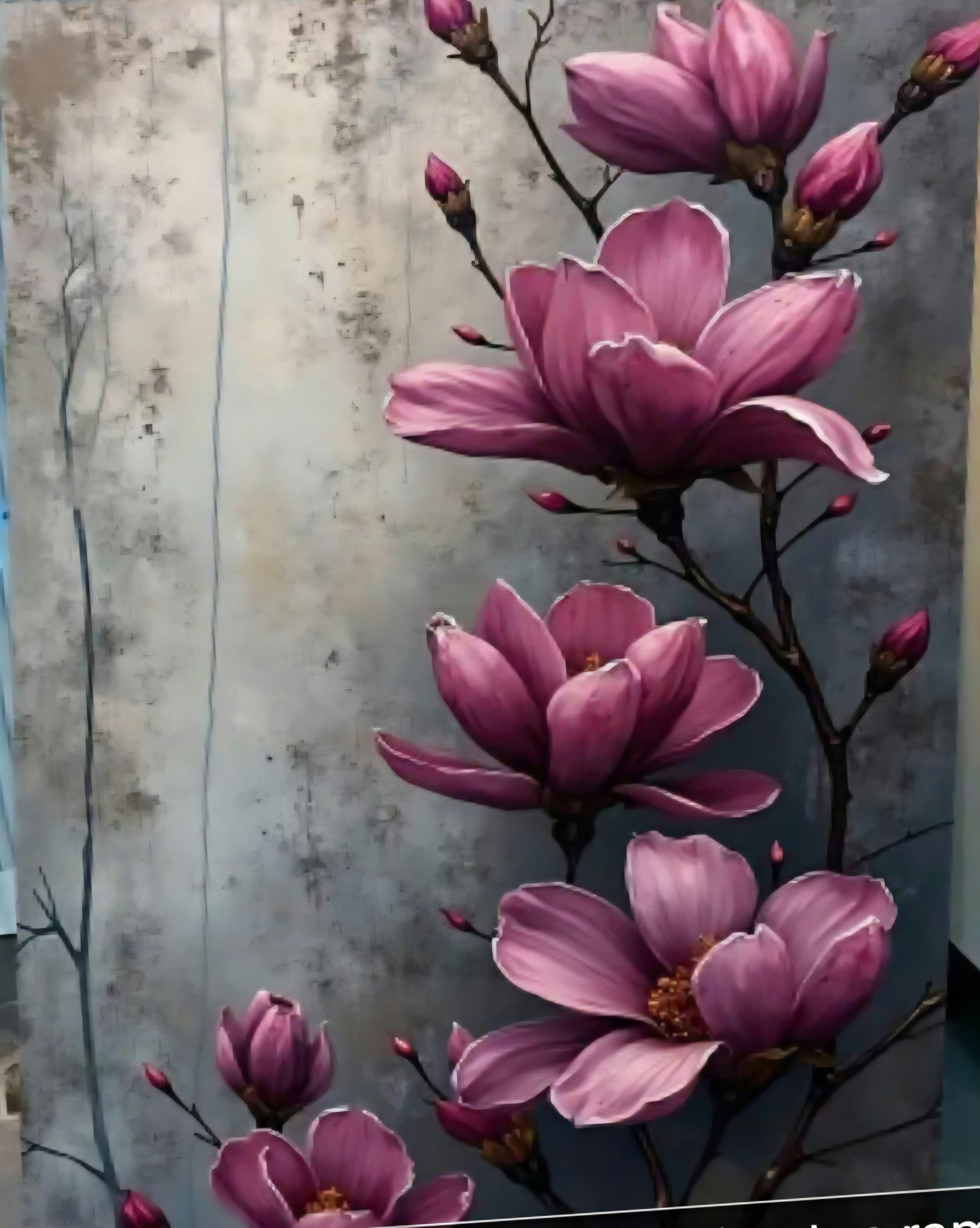 Mal etter nummer lilla magnolia 40,68x50,8 cm