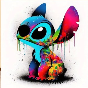 Mal etter nummer Stitch  ca 40 x40 cm