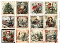 LDKL-922 Klippark 24 Vintage Julmotiv