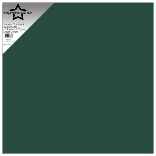 PFSS508-10 Smooth Cardstock Deep Green