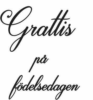 408 - Gummistämpel Grattis på födelsedagen