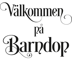 601-Gummistämpel Välkommen på Dop