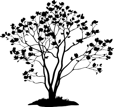 1529-Gummistämpel  minis magnoliträd