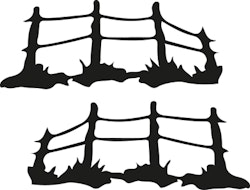 14107-Gummistämpel dubbel staket
