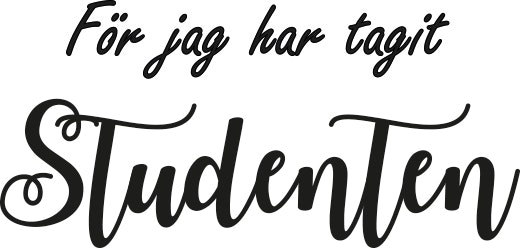 613-Gummistämpel För jag har tagit studenten