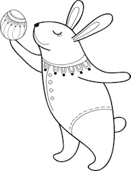 1603 - Gummistämpel Herr Hare