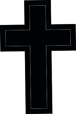 616 - Gummistämpel konfirmation Enkelt Kors