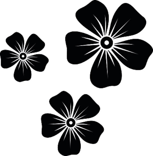 1557-Gummistämpel Minis Set Blommor