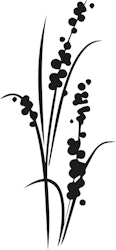 1462-Gummistämpel Växt