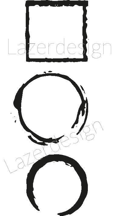 2623-Stämpel  cirkel kvadrat