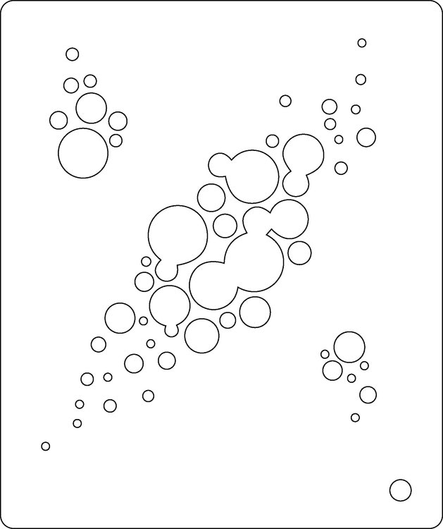 3206 - Stencil Lazerdesign Bubblor