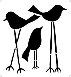 3280 - Stencil Fåglar