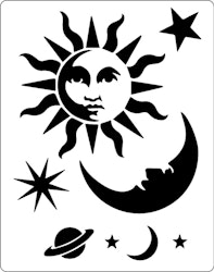 3293 - Stencil Sol o måne