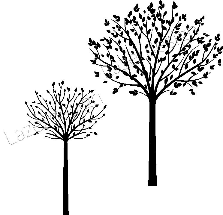 14172-Gummistämpel  Träd 2 storlekar