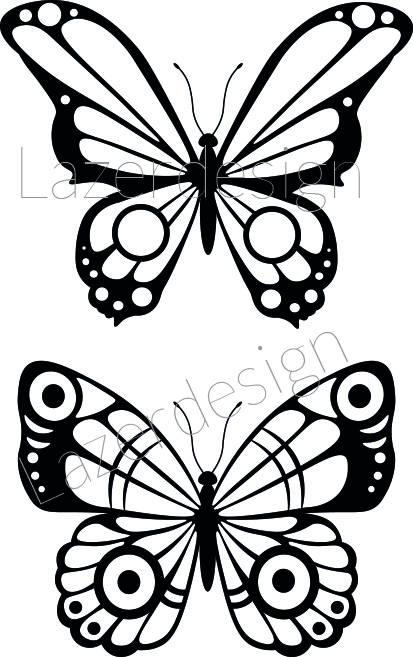2652-stämpel 2 Fjärilar
