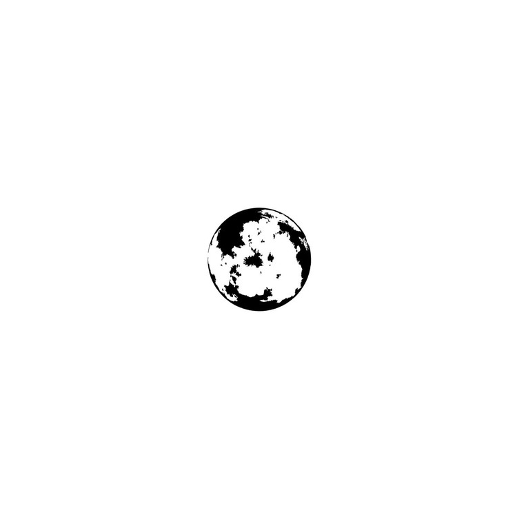 1586-Gummistämpel  Måne 2 cm