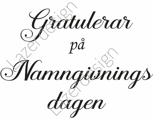 675-stämpel Gratulerar på Namngiv.....