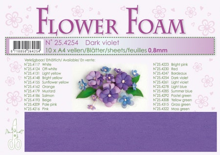 4254- Mörk Violet Foamiran 1 st