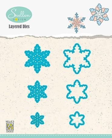 LDSF001 Layered Dies snowflakes 01