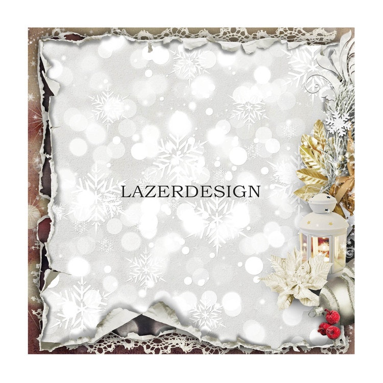 2020-48Lazerdesign Julpapper 14,5x14,5 cm