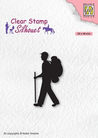SIL067 Clearstamp Silhouette Backpacker