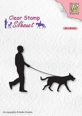 SIL070 Clearstamp Silhouette Hundpromenad