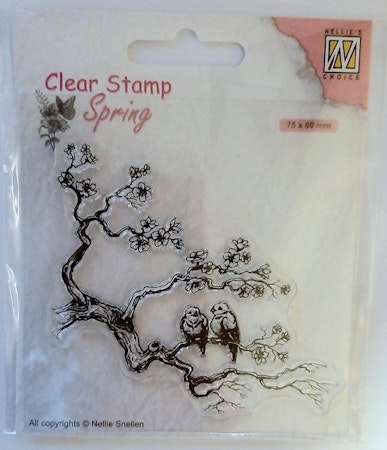 SPCS017Clearstamp Spring lovers