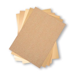 664532 SizzixOpulent Cardstock  5pack A4 Guld