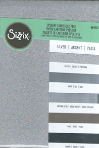 664533 SizzixOpulent Cardstock  5pack A4 Silver