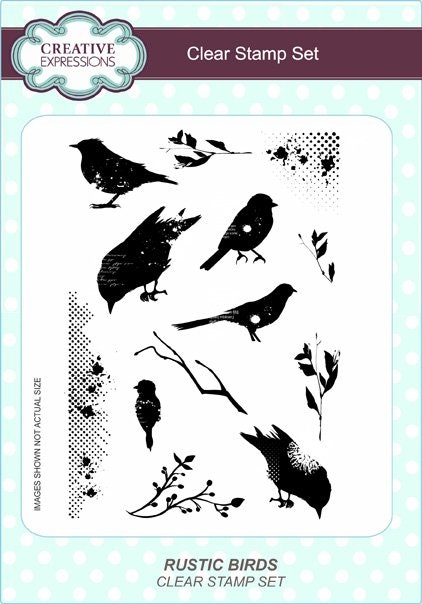 CEC782Clearstamp Rustic Birds