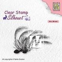 SIL084Clearstamp Blooming Grass 3