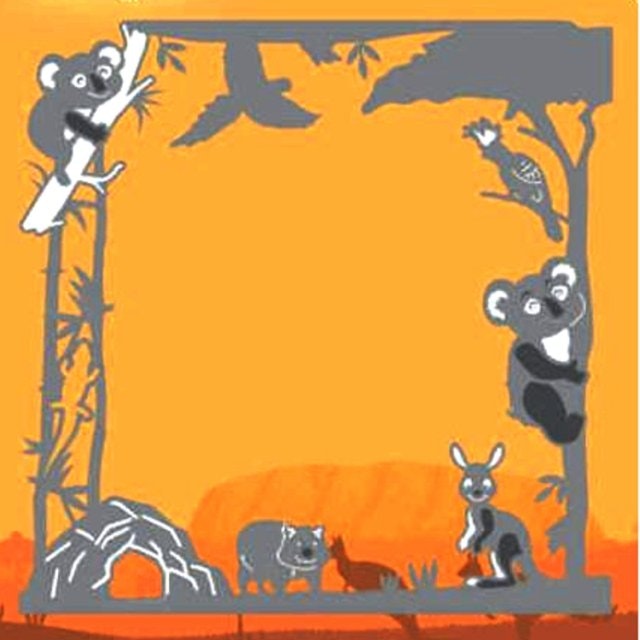 ADD10203DIES Wild Animals Koala frame