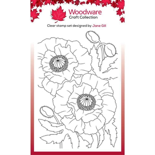 JGS747 Woodware Clearstamp Poppies