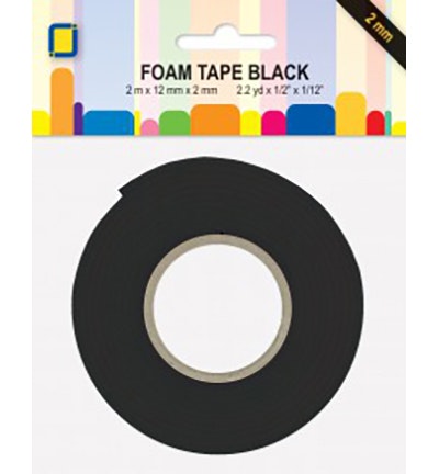 3.3022FOAMTEJP 2mm tjock Svart