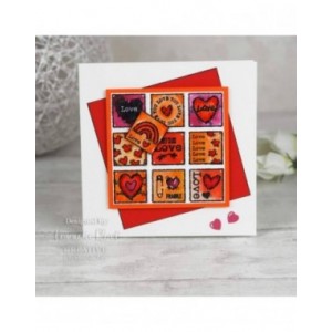 FRS895Clearstamp Love Squares