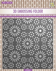 EF3D042 Square-frame with flower pattern