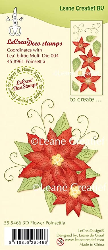 555466CLEARSTAMP LEANE Poinsettia