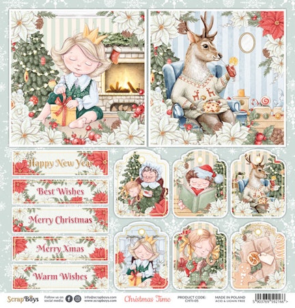 CHTI-05 Christmas time Papper 12 x 12