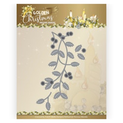 PM10239 Dies Golden Christmas  holly branch