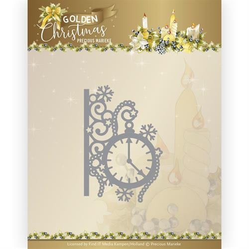 PM10242 Dies Golden Christmas Tradional Clock