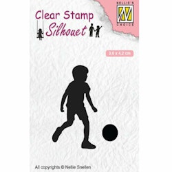 SIL049 Clearstamp Fotball Player