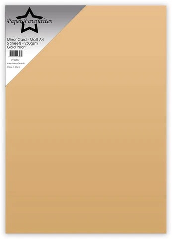 PFSS007  1 st Mirror Card - Matt A4 Gold Pearl