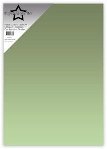 PFSS011  1 st Mirror Card - Matt A4 Opalescent Green