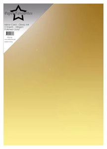 PFSS104  1 st Mirror Card - Glossy A4 Polished Gold